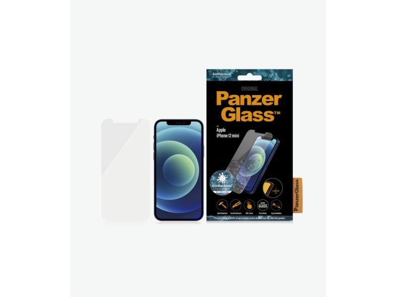Panzerglass™   Antibacterial   Skjermbeskytter For Mobiltelefon   Standard Passform   Krystallklar   Apple Iphone 12 Mini fra Panzerglass