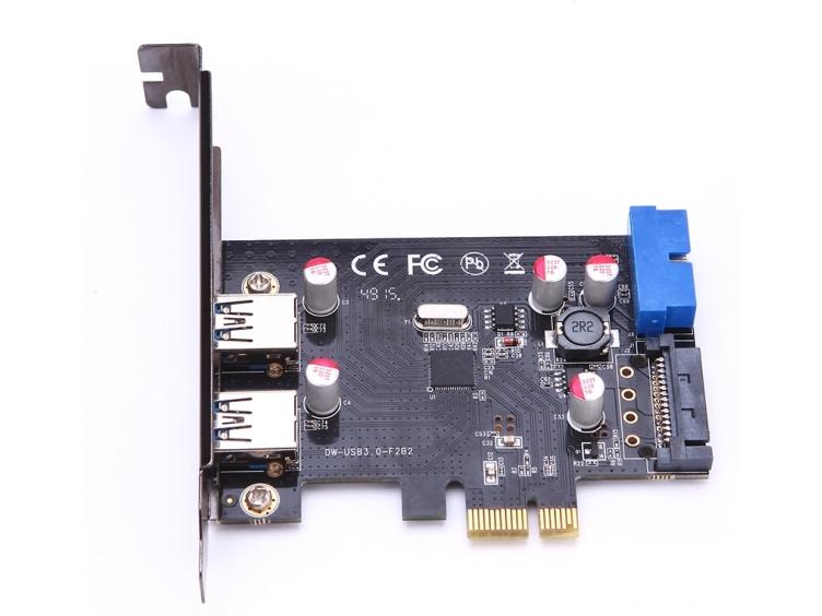Microconnect   Usb Adapter   Pcie 2.0   Usb 3.0 X 2 + Usb 3.0  Intern  X 2 fra Microconnect