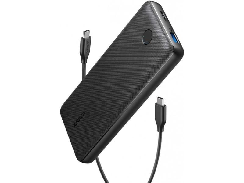 Anker Powercore Iii Sense 20000   Strømbank   20000 Mah   20 Watt   3 A   Iq  Iq 3.0  Pd   3 Utgangskontakter  Usb  24 Pin Usb C    Svart fra Anker