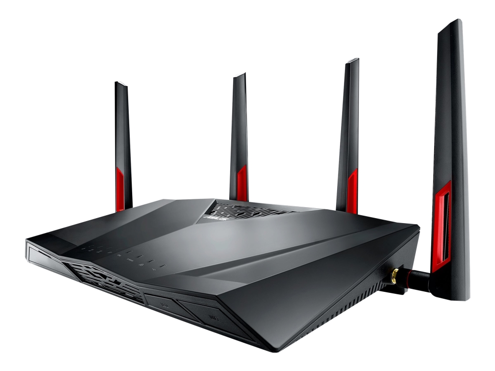 Asus Dsl Ac88u   Trådløs Ruter   Dsl Modem   4 Portssvitsj   1gbe   Wan Porter: 2   Wi Fi 5   Dobbeltbånd fra Asus