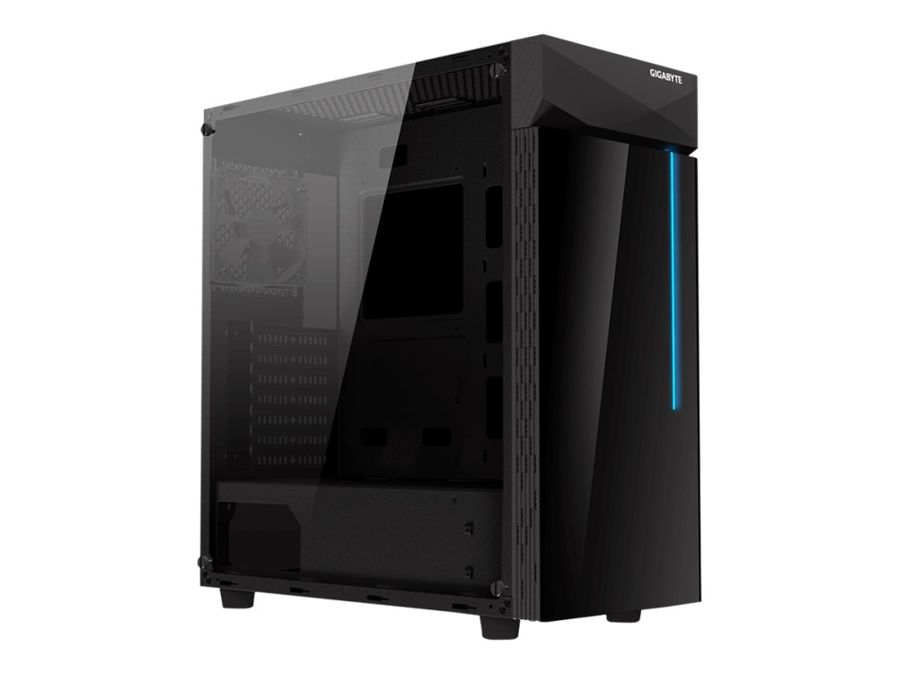Gigabyte C200 Glass   Tower   Atx   Sidepanel Med Vindu  Herdet Glass    Ingen Strømforsyning  Atx    Svart   Usb Lyd fra Gigabyte Technology