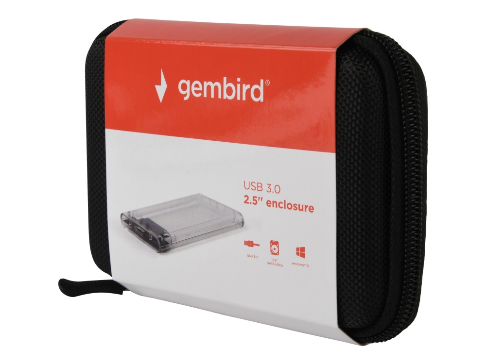 Cablexpert Ee2 U3s9 6   Drevkabinett   2.5"   1 Kanal   Sata   Usb 3.0   Gjennomsiktig fra Gembird