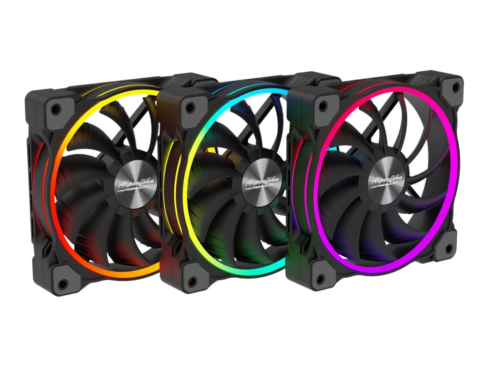 Alpenföhn Wing Boost 3 Argb High Speed   Kabinettvifte   120 Mm   Svart  En Pakke 3  fra Ekl