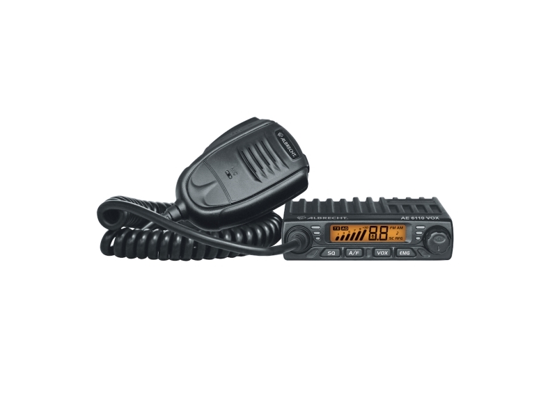 Albrecht Ae 6110 Vox  102 Mm  100 Mm  25 Mm  Led  Bil Cb Radio  Svart fra Albrecht