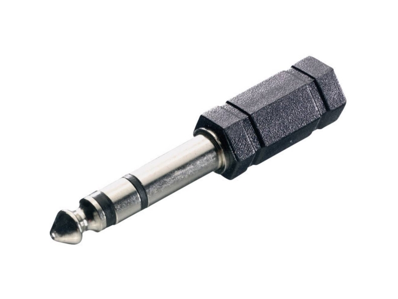 Speaka Professional Jack Audio Adapter [1x Jackplugg 6 35 Mm   1x Jack Socket 3 5 Mm] Svart  Sp 7870252  fra Speaka