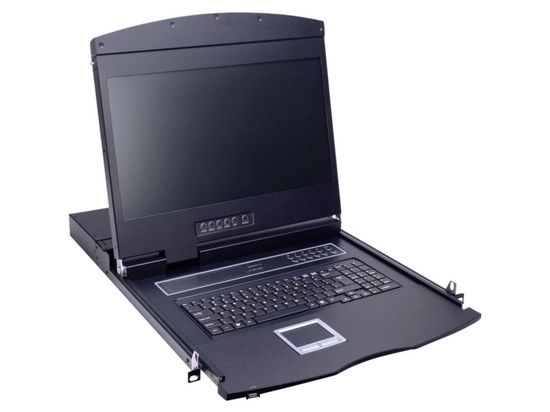 19" Lcd Kvm Switch 1 User   8pcs  43cm  17"  Tft  4:3  Vga  Usb+ Ps 2  Ch fra Value