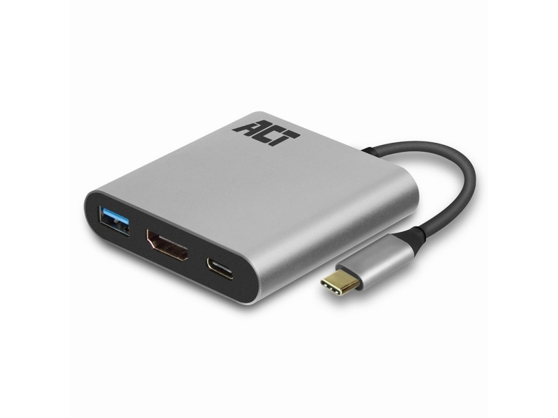 Act Usb C To Hdmi Female Adapter With Pd Pass Through 60w  4k  Usb A Usb C   Hdmi  Usb A  Pd 0 15m  Ac7022  fra Act