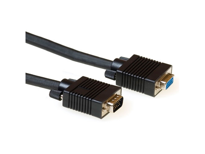 Act 1 Metre High Performance Vga Extension Cable Male Female Black. Length: 1 M Vga Cable Molded Hd15m F 1.00m  Ak4211  fra Act