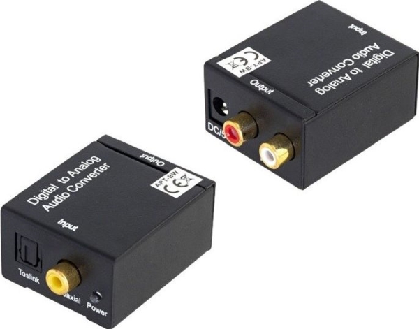Adapter Av Apte Toslink   Rca  Cinch  Czarny fra Apte