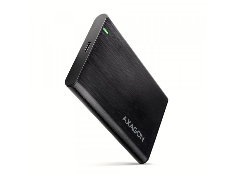 Axagon Ee25 A6c Usb C 3.2   Sata 6g 2 5" Ekstern Harddiskkabinett   Svart fra Axagon