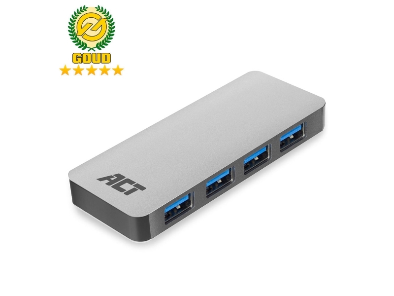 Act Usb A Hub With Power Supply  Number Of Ports: 4x Usb A Female  Cable Length 0.50m  Aluminium Housing Usb 3.2 Gen1 Hub 4 Prt. Adapt  Ac6120  fra Act