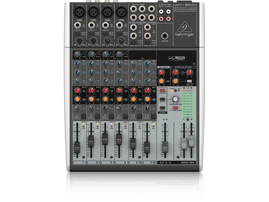 Behringer Xenyx 1204usb Gars Maiiklis 12 Kanalai Pilka fra Behringer