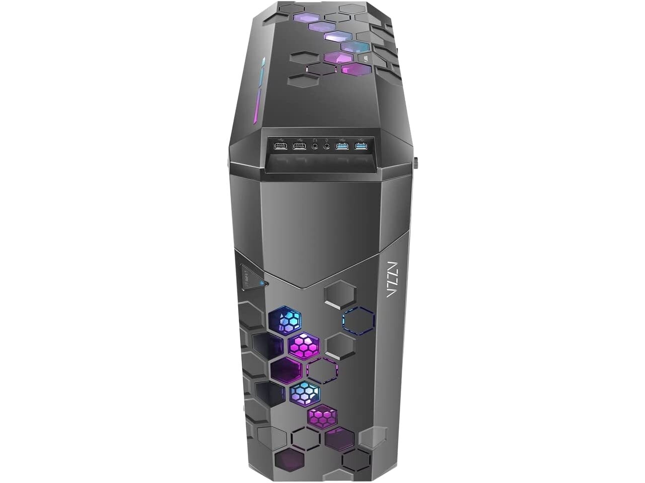 Azza Geh Fulltower Atx Storm 6000b Argb Win Glas 4xrgb 2xusb fra Azza