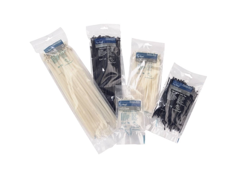 Abb Ty Rap® Buntebånd Med Stålneselås  L X B  186 Mm X 4 8 Mm Ty525mr Farge: Naturlig 100 Stk Abb  Ty525mr  fra Abb