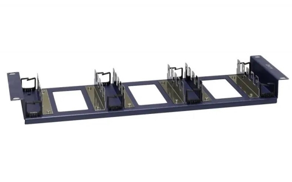 Emiternet 19" Panel For 9 Telephone Connectors  2u  Blue Fn Tel F 446 fra Emiter