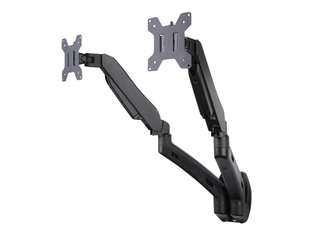 Art L 14gw   Brakett   Justerbar Arm   For 2 Lcd Skjermer   Metall   Svart   Skjermstørrelse: 13" 27"   Veggmonterbar fra Art