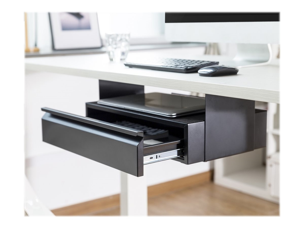 Maclean Mc 875   Monteringssett  Skuff    For Notebook   Svart   Under Skrivebor fra Maclean