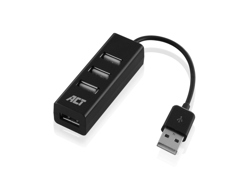 Act Ac6205 Interface Hub Usb 2.0 480 Mbit S Svart  Ac6205  fra Act