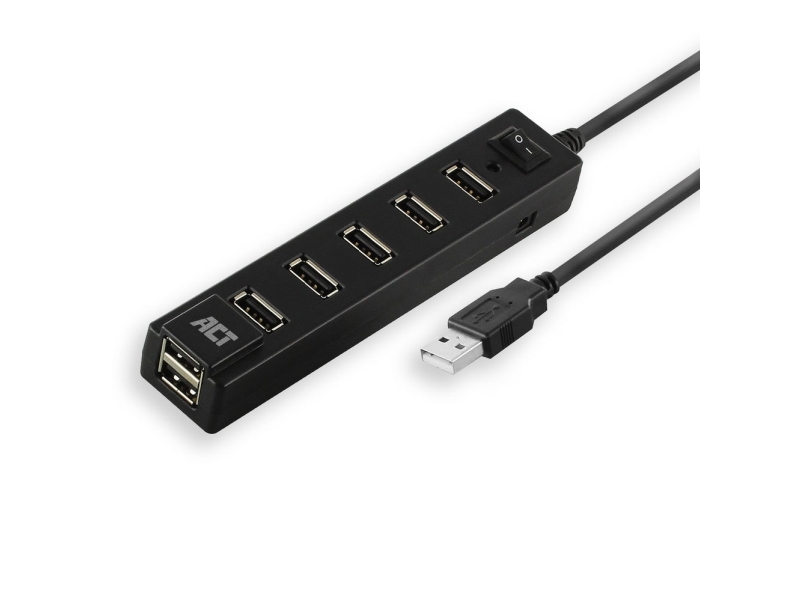 Act Ac6215 Interface Hub Usb 2.0 480 Mbit S Svart  Ac6215  fra Act