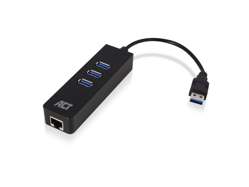 Act Ac6310 Interface Hub Usb 3.2 Gen 1  3.1 Gen 1  Type A 5000 Mbit S Svart  Ac6310  fra Act