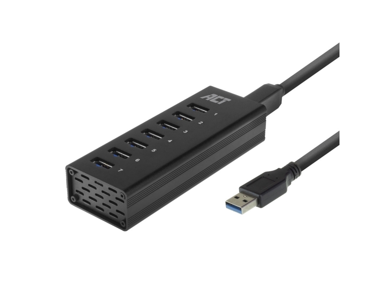 Act Ac6315 Grensesnitthub Usb 3.2 Gen 1  3.1 Gen 1  Type A 5000 Mbit S Svart  Ac6315  fra Act
