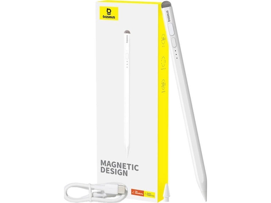 Baseus Stylus Baseus Smooth Writing Series Stylus Med Led Indikator  Aktiv Versjon  Hvit  fra Baseus