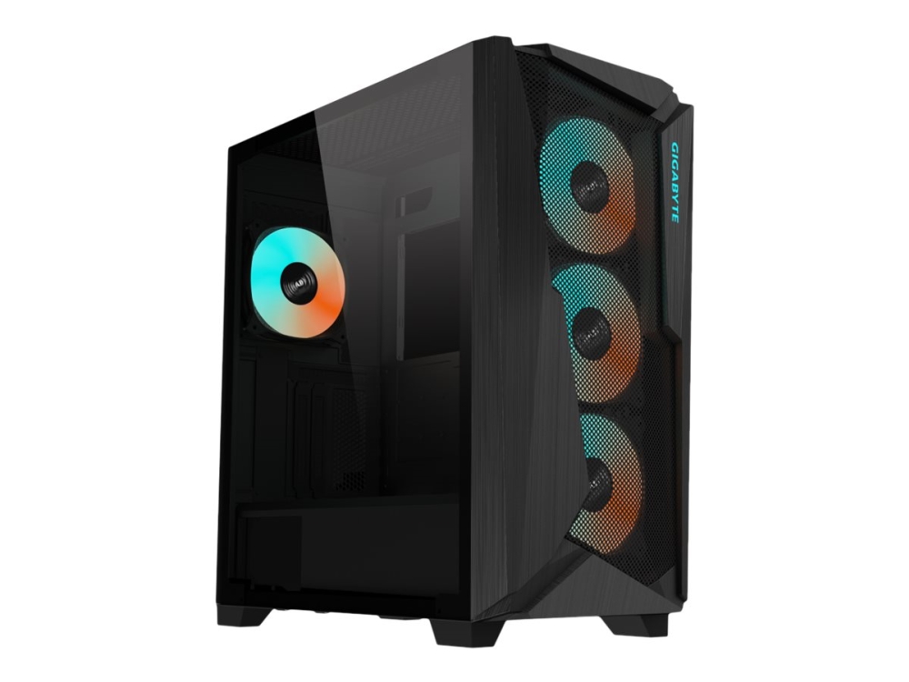 Gigabyte C301 Glass   Mid Tower   Utvidet Atx  E Atx    Sidepanel Med Vindu  Herdet Glass    Ingen Strømforsyning  Atx    Svart   Usb Lyd fra Gigabyte Technology