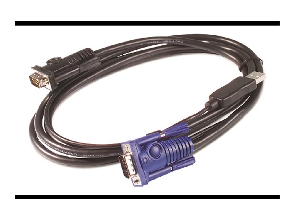 Apc   Tastatur   Video   Musekabel  Kvm    Usb  Hd 15  Vga  Til Hd 15  Vga    1.83 M   For P N: Ap5201  Ap5202  Ap5808  Ap5816  Kvm1116r fra Apc