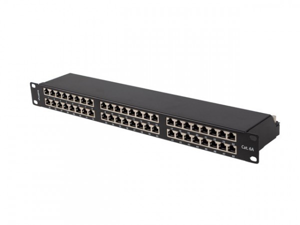Lanberg Lanberg Patch Panel 48 Port 1u 19 Tommer Cat 6a Ftp Skjermet Svart fra Lanberg