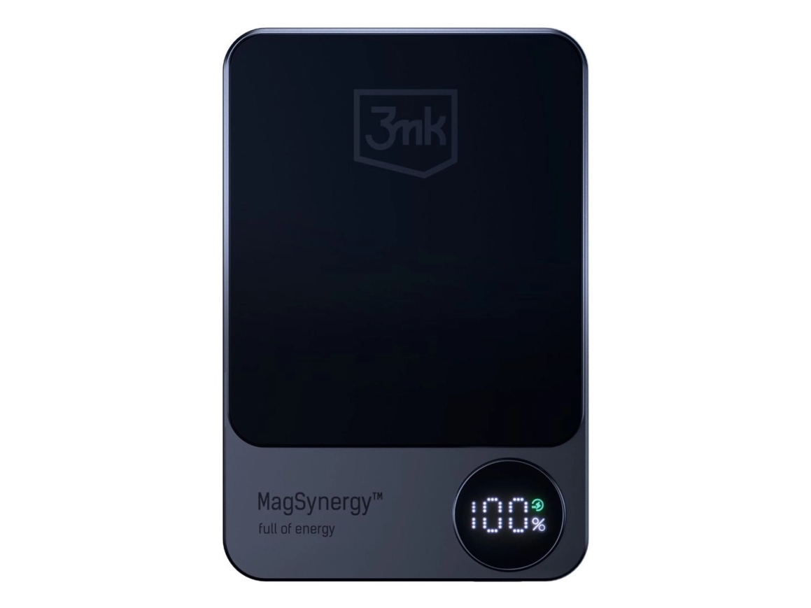 3mk Magsynergy  5000 Mah  Litium Polymer  Lipo  Trådlös Laddning  3 85 V  18 W  Svart fra 3mk