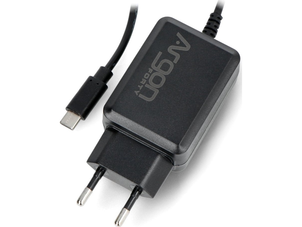 Argon40 Argon40 V2 Usb Type C Strømforsyning 5 25v 3 5a For Raspberry Pi 4b   Svart} fra Argon40